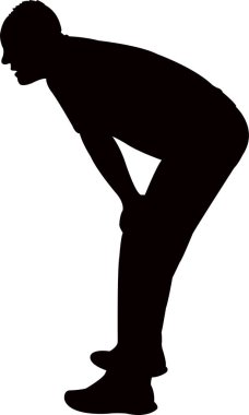 bir erkek vücudu silueti vektörü