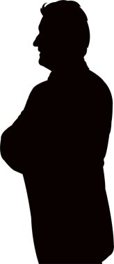 Bir erkek baş siluet vektörü