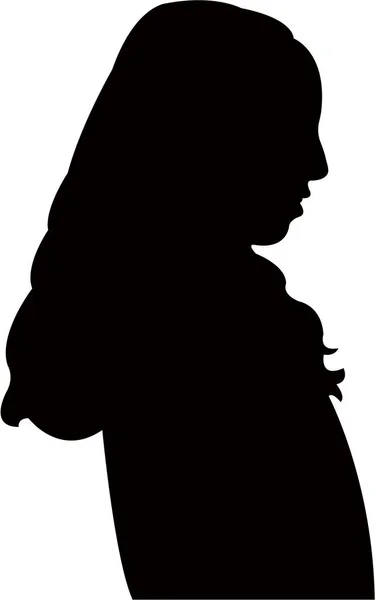 Vecteur Silhouette Tête Enfant — Image vectorielle