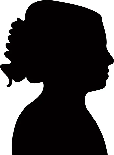 Eine Frau Kopf Silhouette Vektor — Stockvektor