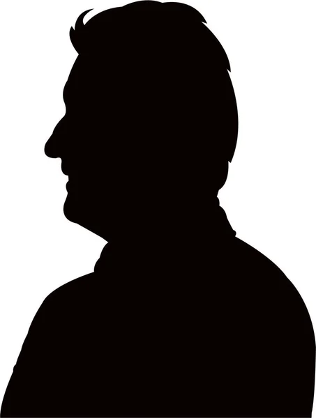 Homme Tête Silhouette Vecteur — Image vectorielle