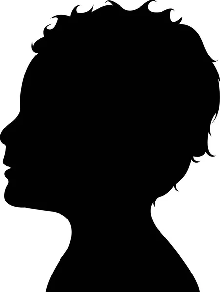 Een Jong Geitje Hoofd Silhouet Vector — Stockvector