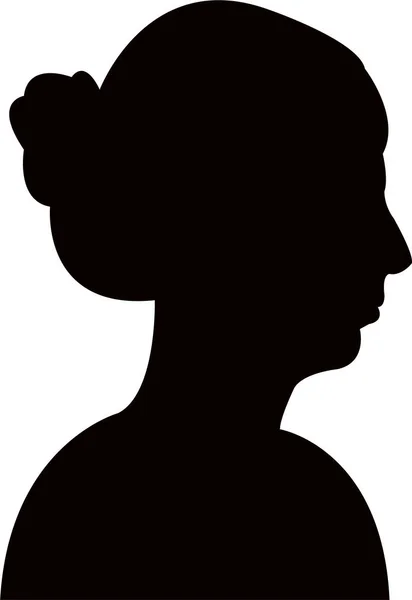 Una Mujer Cabeza Silueta Vector — Archivo Imágenes Vectoriales