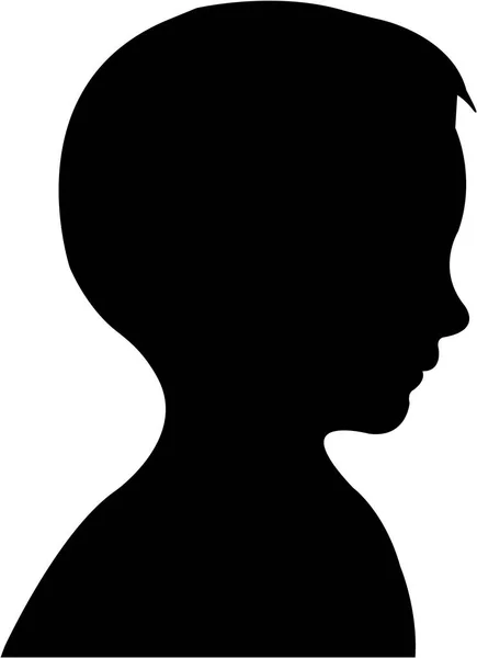 Ένα Διάνυσμα Κεφάλι Σιλουέτα Ιδανικά Για Παιδιά — Διανυσματικό Αρχείο