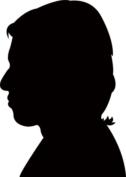 Een Man Hoofd Silhouet Vector — Stockvector