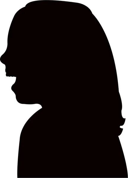 Vecteur Silhouette Tête Enfant — Image vectorielle