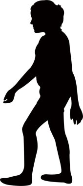 bir çocuk cesedi siluet vektör