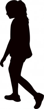 bir çocuk cesedi siluet vektör