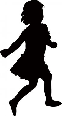 bir kız vücudu siluet vektörü