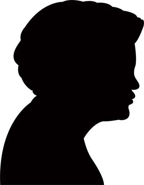 Een Vrouw Hoofd Silhouet Vector — Stockvector