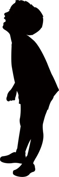 Kid Body Silhouette Vector — Stock Vector