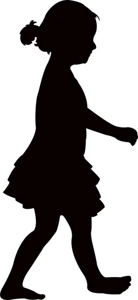 Ein Mädchen Körper Silhouette Vektor — Stockvektor