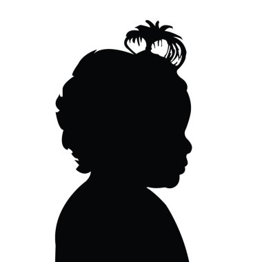 bebek kafası siluet vektörü