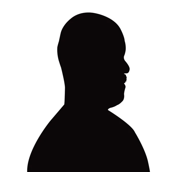 Een Man Hoofd Silhouet Vector — Stockvector