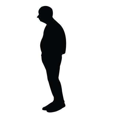 bir erkek vücudu silueti vektörü