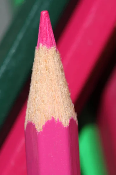 Ένα Ροζ Χρώμα Μολύβι — Φωτογραφία Αρχείου