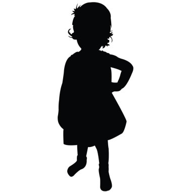 bir kız vücudu siluet vektörü