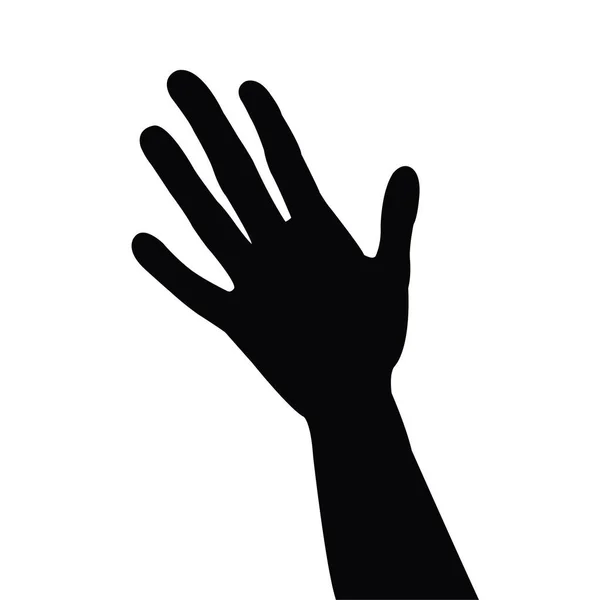 Hand Silhouette Vector — Stock Vector