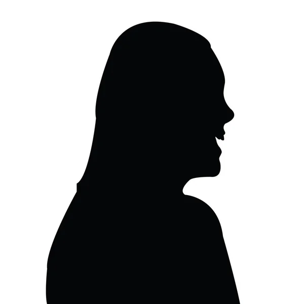 一个女性头部轮廓矢量 — 图库矢量图片
