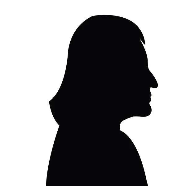 Een Vrouw Hoofd Silhouet Vector — Stockvector