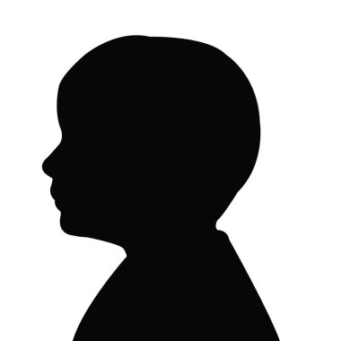 bir erkek baş siluet vektörü