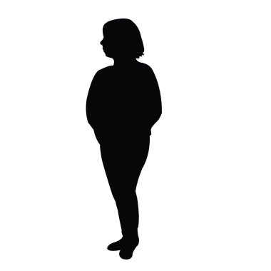bir kız vücudu siluet vektörü