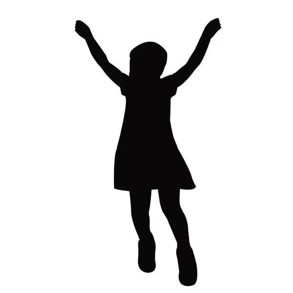 Girl Body Silhouette Vector — Stock Vector