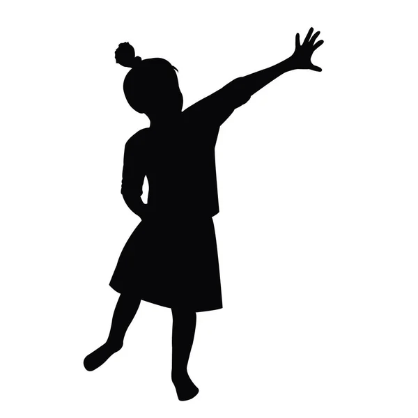 Une Fille Corps Silhouette Vecteur — Image vectorielle