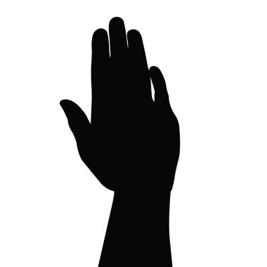 bir el silueti vektörü