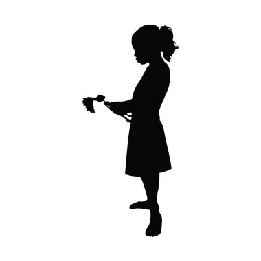 bir kız vücudu siluet vektörü