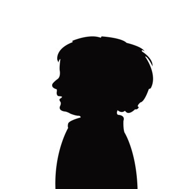 bir erkek baş siluet vektörü
