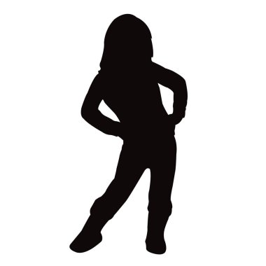 bir kız vücudu siluet vektörü