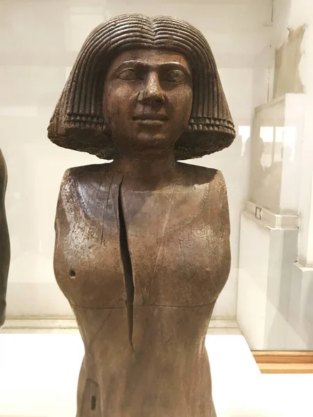 Standbeeld Het Museum Van Egyptische Oudheden Caïro Egypte — Stockfoto
