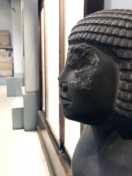 Socha Uvnitř Muzea Egyptských Starožitností Káhira Egypt — Stock fotografie