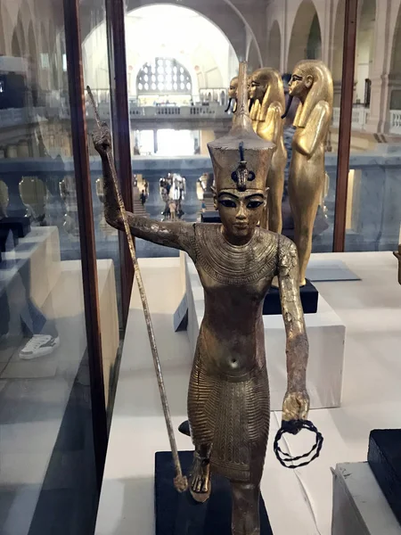 Patung Dalam Museum Mesir Kuno Kairo Mesir — Stok Foto