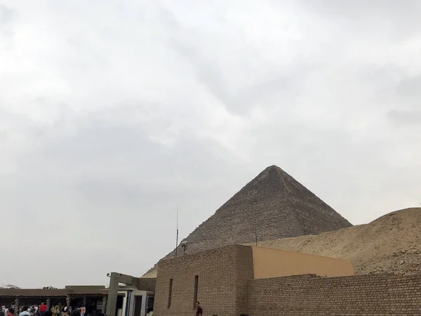 Вигляд Піраміди Біля Міста Каїр Гіза Єгипет — стокове фото