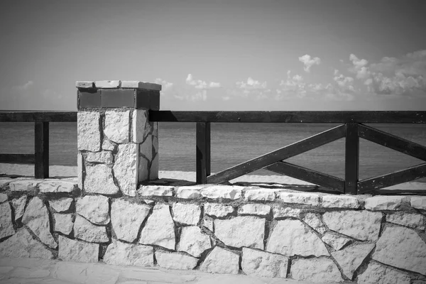 seafront architecture closeup of monochrome tone