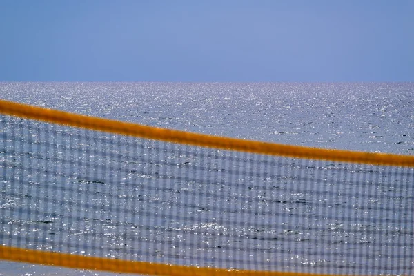 Onduidelijke raster van beachvolleybal closeup — Stockfoto