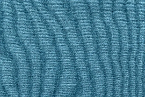 Текстура шерстяной ткани или пряжи крупным планом голубого цвета — стоковое фото