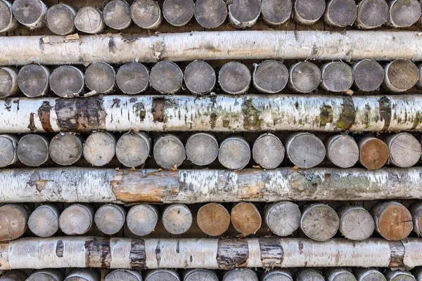 Texture of wooden logs and firewood — Stock Photo, Image