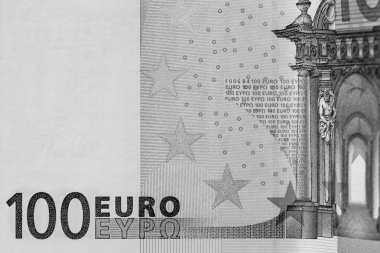 soyut parçası 100 Euro banknot
