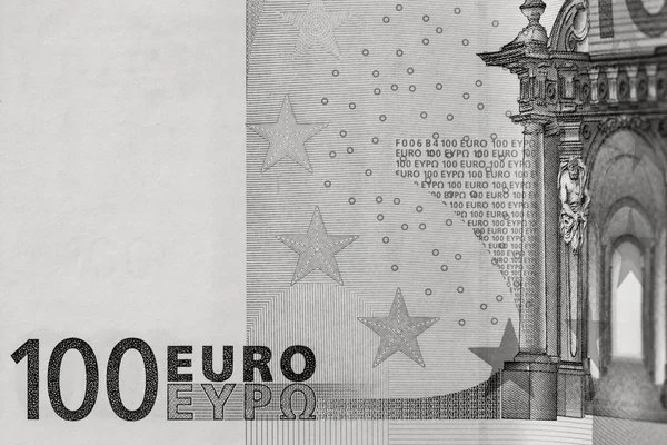 Αφηρημένη θραύσμα το τραπεζογραμμάτιο των 100 ευρώ — Φωτογραφία Αρχείου