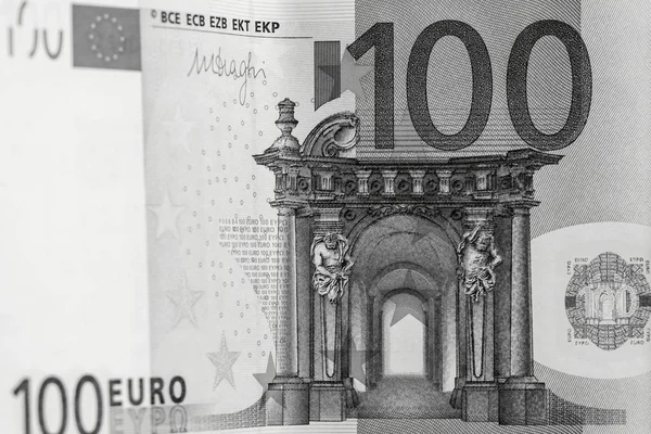 Absztrakt töredék a 100 eurós bankjegy — Stock Fotó