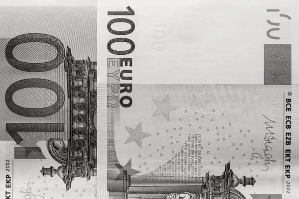 Abstract fragment the banknote of 100 euros — Stock Photo, Image