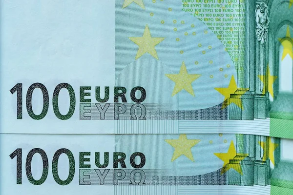 Fragmento abstracto del billete de 100 euros — Foto de Stock