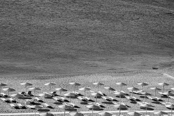 Paisagem de praia um olhar com topo — Fotografia de Stock