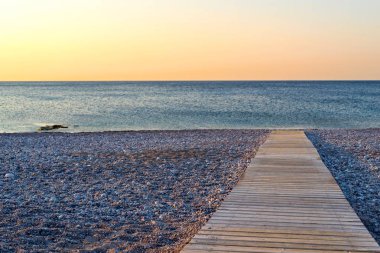 sabah deniz manzara boş Beach