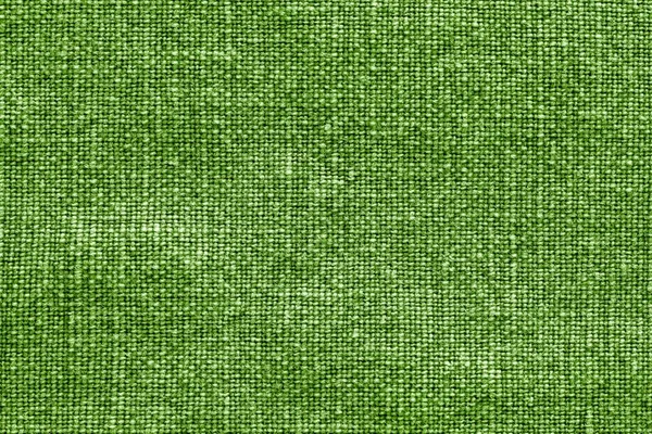 粗糙织物的绿色纹理 — 图库照片
