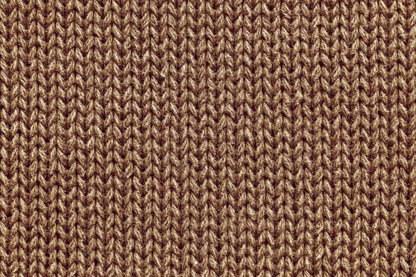Textura de tecido de malha cor marrom — Fotografia de Stock