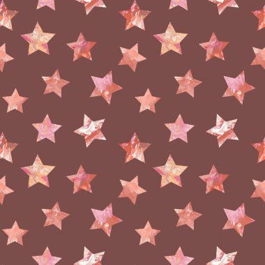 Soyut mor dikişsiz yıldız desenli arka plan. Doğum günü kartı için modern boya deseni, parti davetiyesi, duvar kâğıdı satışı, festival kağıdı, kumaş, baskı çantası, tişört